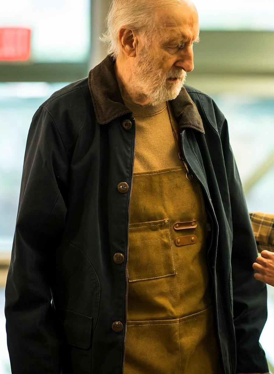 Harpoon George Wilcox Inspired Blue Leather Jacket - Murder In A Small Town Style