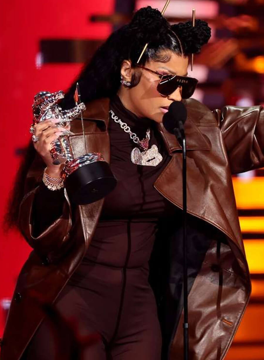 Harpoon Music Awards Nicki Minaj Inspired Brown Coat