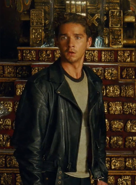 Harpoon Mutt Willams Inspired Black Leather Jacket - Indiana Jones 4 Style
