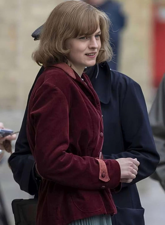 Harpoon My Policeman Emma Corrin Maroon Inspired Maroon Wool Fabric Coat