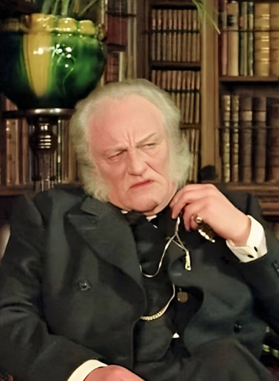 Harpoon Charles Gray Inspired Black Wool Coat - The Adventures of Sherlock Holmes Style