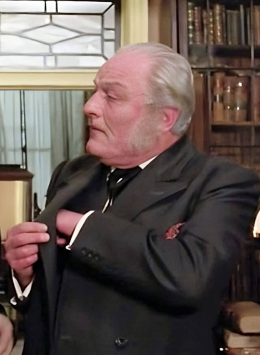 Harpoon Charles Gray Inspired Black Wool Coat - The Adventures of Sherlock Holmes Style