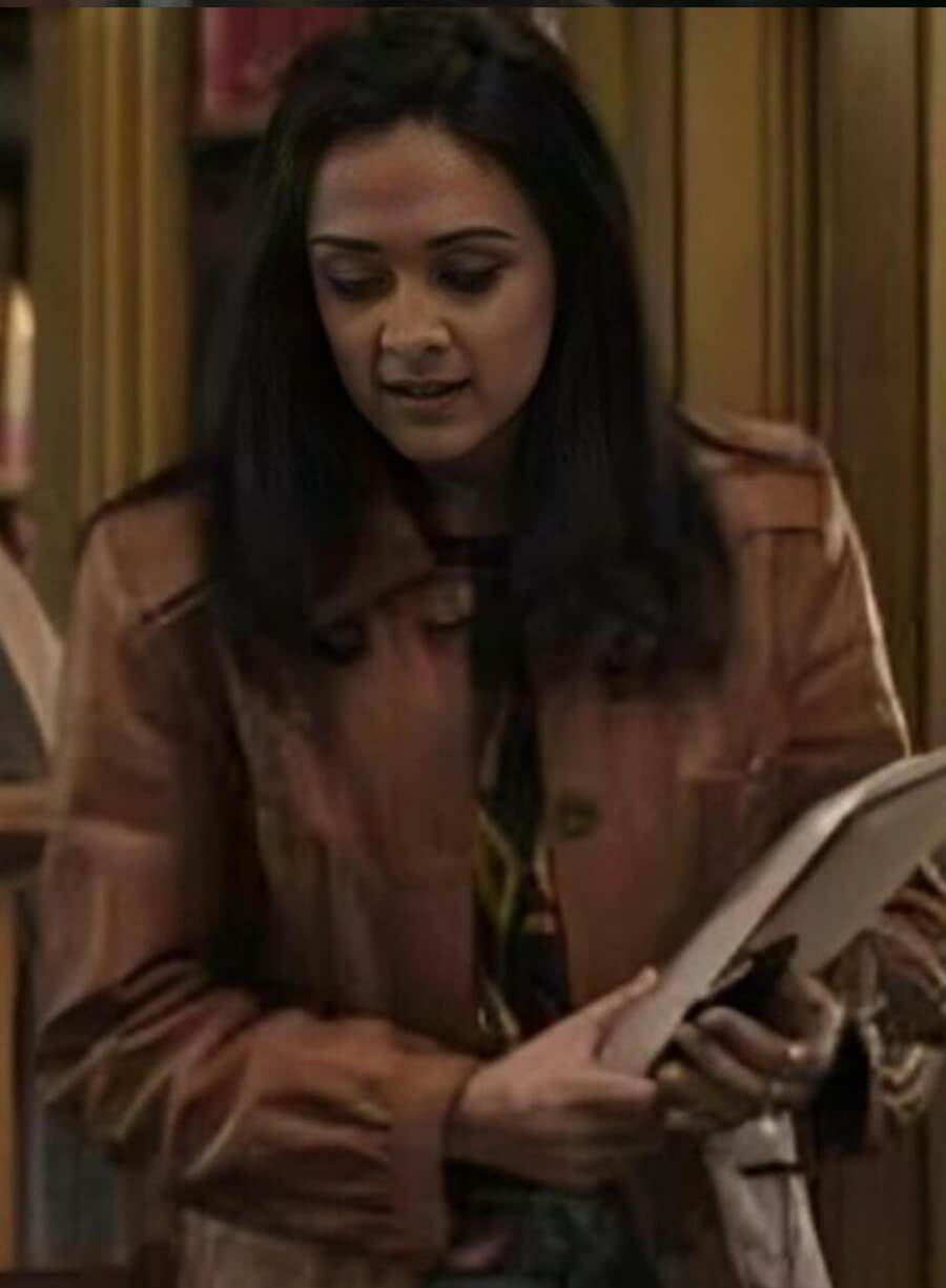 Harpoon Nadia Inspired Brown Genuine Leather Leather Jacket - You Tv Series Style