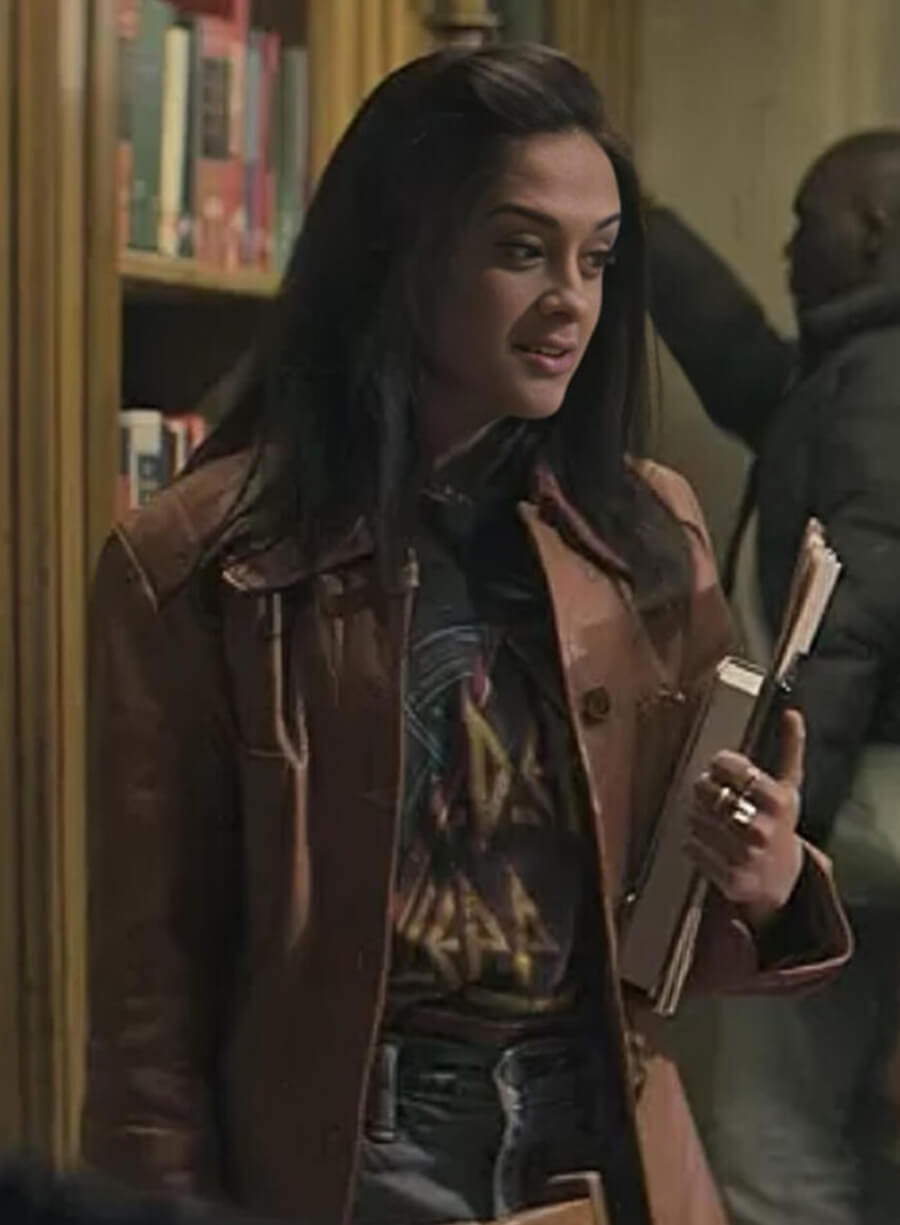Harpoon Nadia Inspired Brown Genuine Leather Leather Jacket - You Tv Series Style