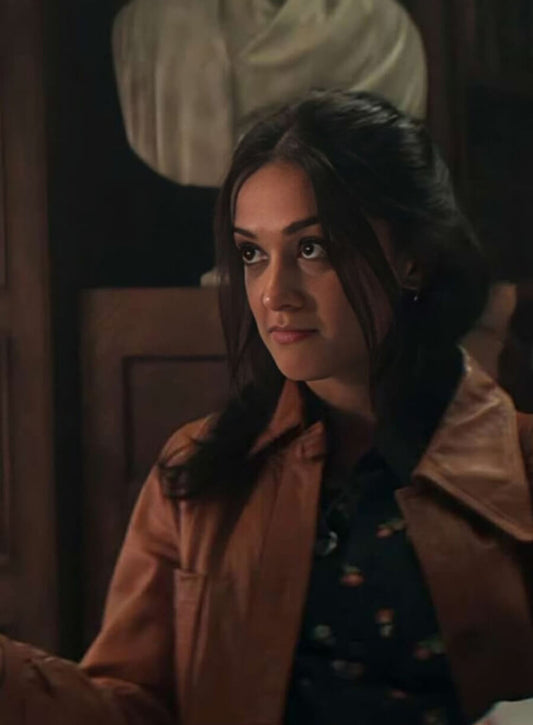 Harpoon Nadia Inspired Brown Genuine Leather Leather Jacket - You Tv Series Style