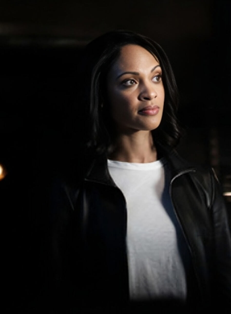 Harpoon Nadine Memphis Inspired Black Real Leather Leather Jacket - Shooter Tv Series Style