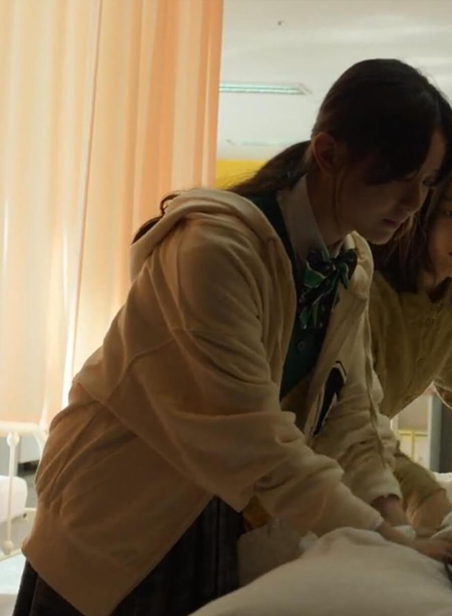 Harpoon Nam On-jo Inspired Cream Hooded Jacket - All of Us Are Dead Style