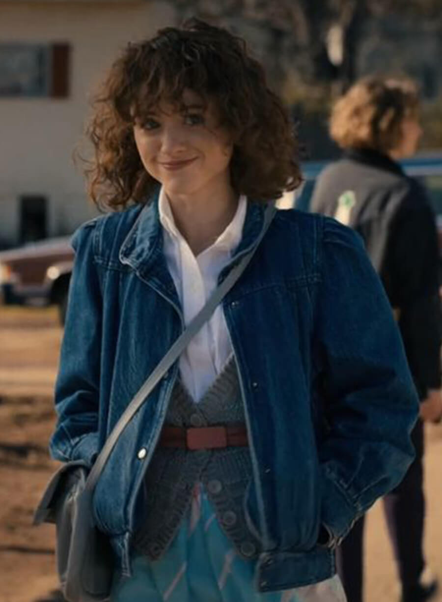 Harpoon Nancy Wheeler Inspired Blue Denim Jacket - Stranger Things Style