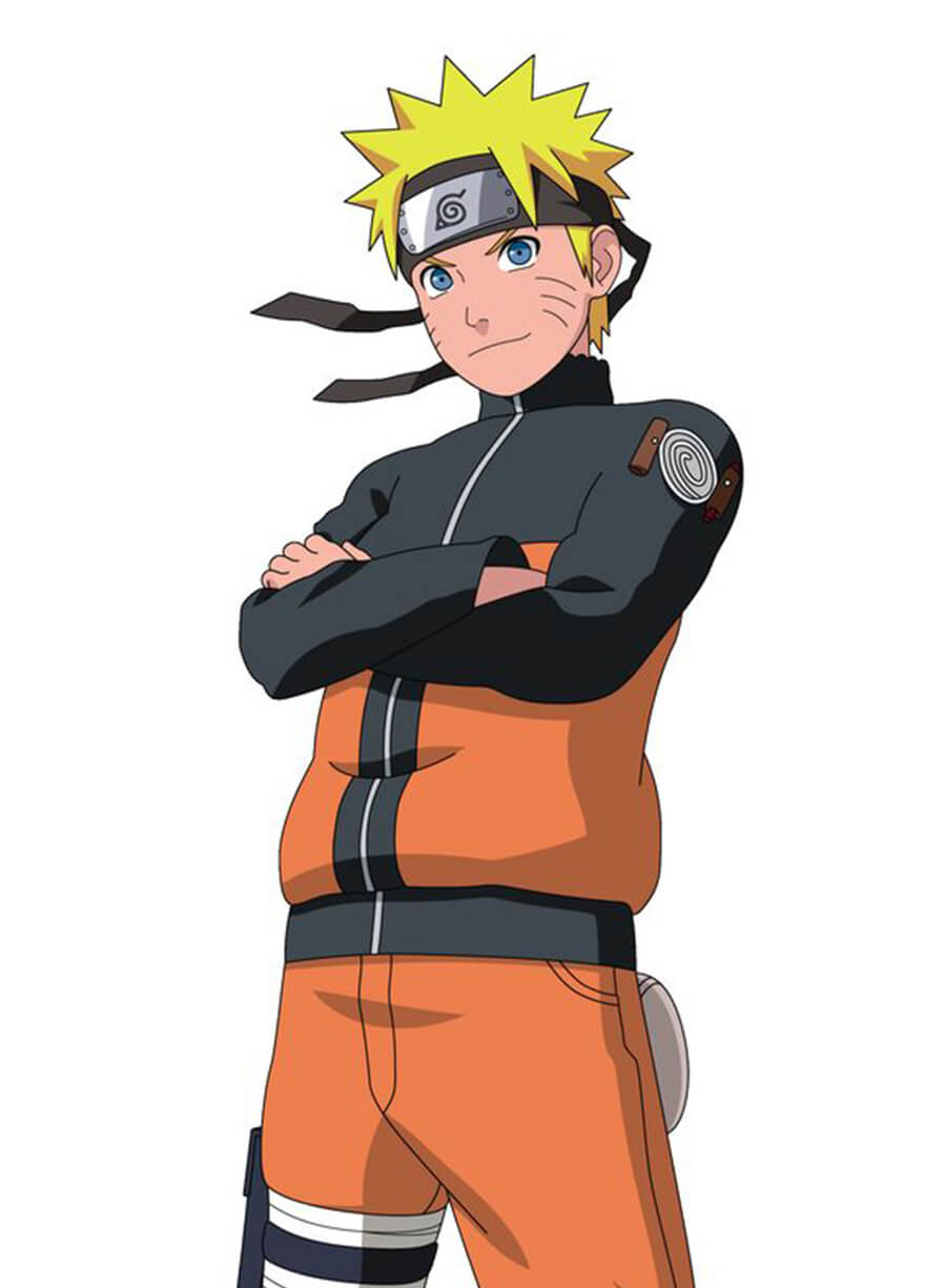 Harpoon Uzumaki Naruto Inspired Orange & Black Fleece Fabric Leather Jacket