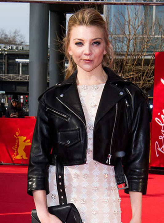 Harpoon Natalie Dormer Inspired Black Leather Jacket