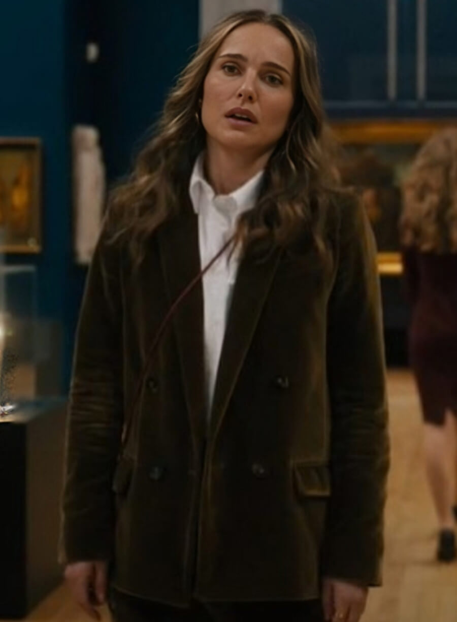 Harpoon Charlotte Purdue Inspired Brown Velvet Fabric Leather Jacket - Fountain of Youth 2025 Style