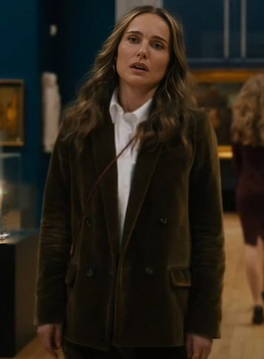 Harpoon Charlotte Purdue Inspired Brown Velvet Fabric Leather Jacket - Fountain of Youth 2025 Style