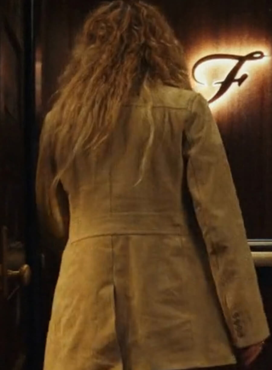 Harpoon Charlie Cale Inspired Beige Wool Blend Coat - Poker Face Style