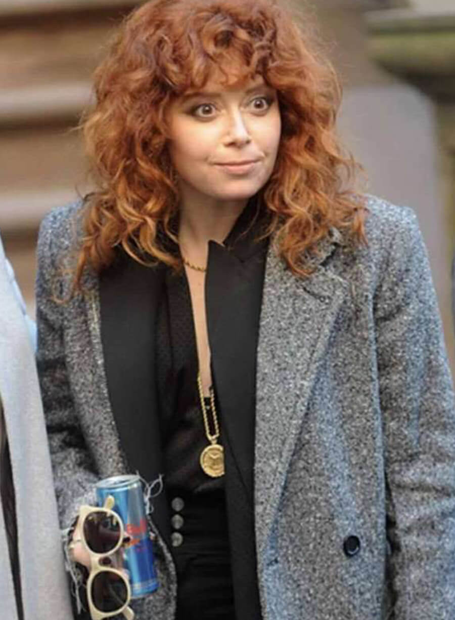 Harpoon Natasha Lyonne Inspired Grey Wool Coat - Russian Doll Season 02 Style