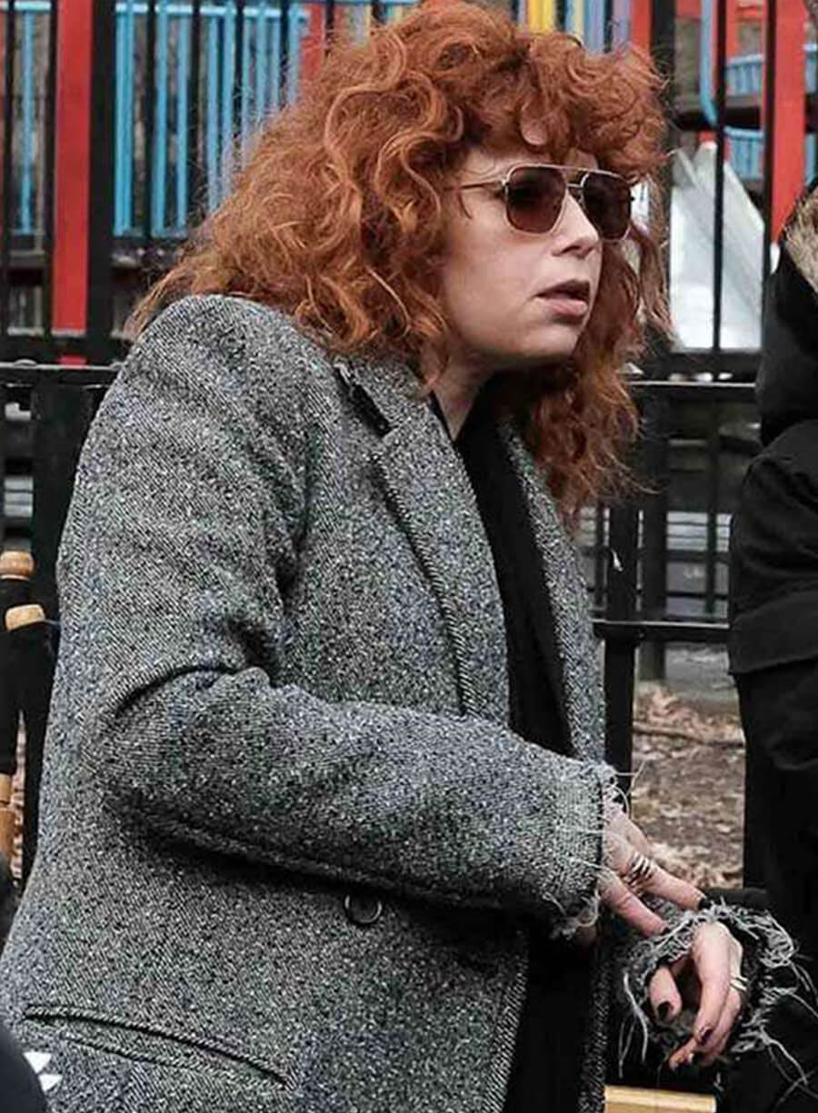Harpoon Natasha Lyonne Inspired Grey Wool Coat - Russian Doll Season 02 Style