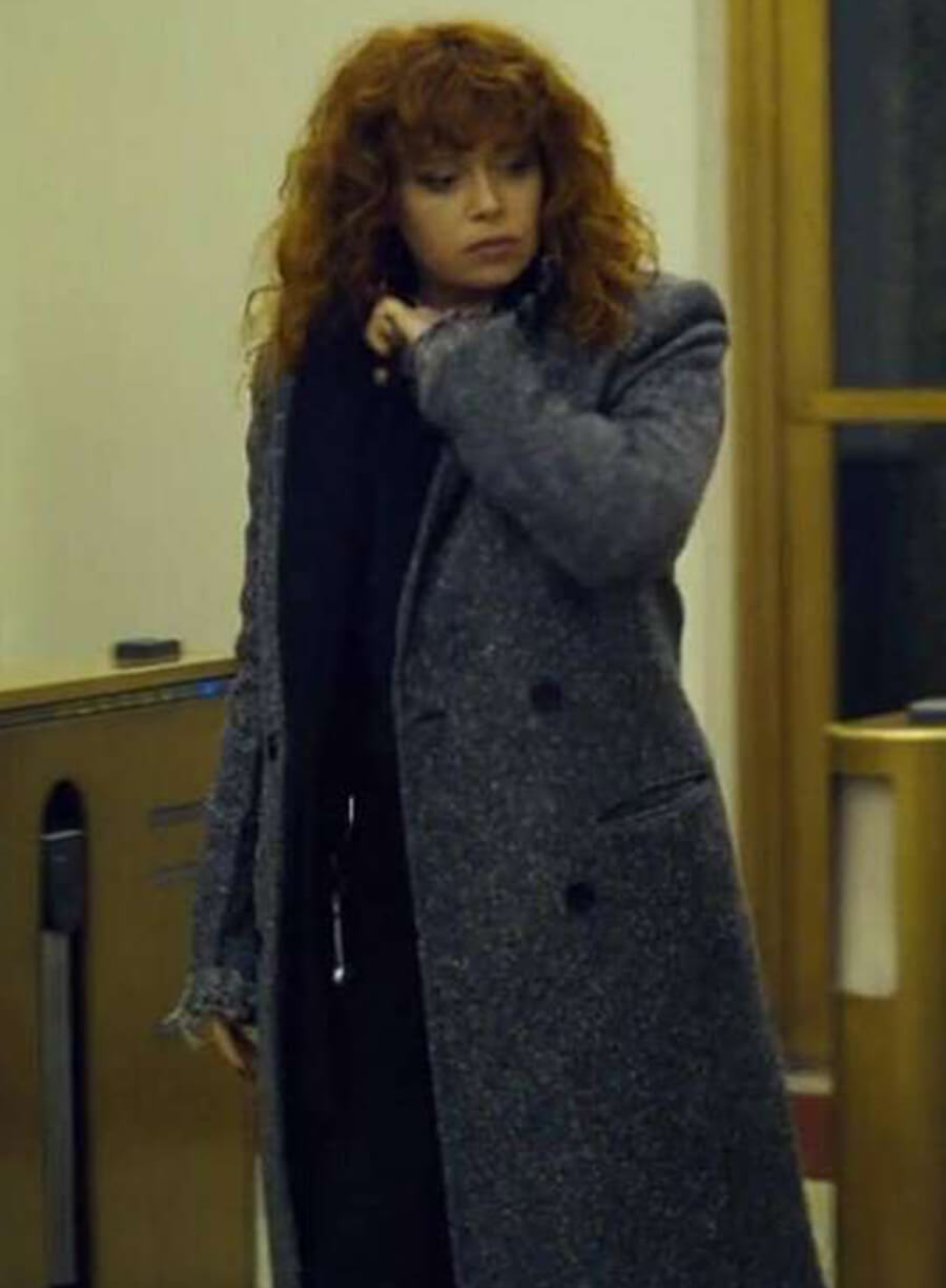 Harpoon Natasha Lyonne Inspired Grey Wool Coat - Russian Doll Season 02 Style