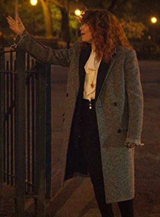 Harpoon Natasha Lyonne Inspired Grey Wool Coat - Russian Doll Season 02 Style