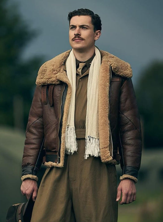 Harpoon Major Robert Inspired Brown Leather Jacket - Masters Of The Air Style