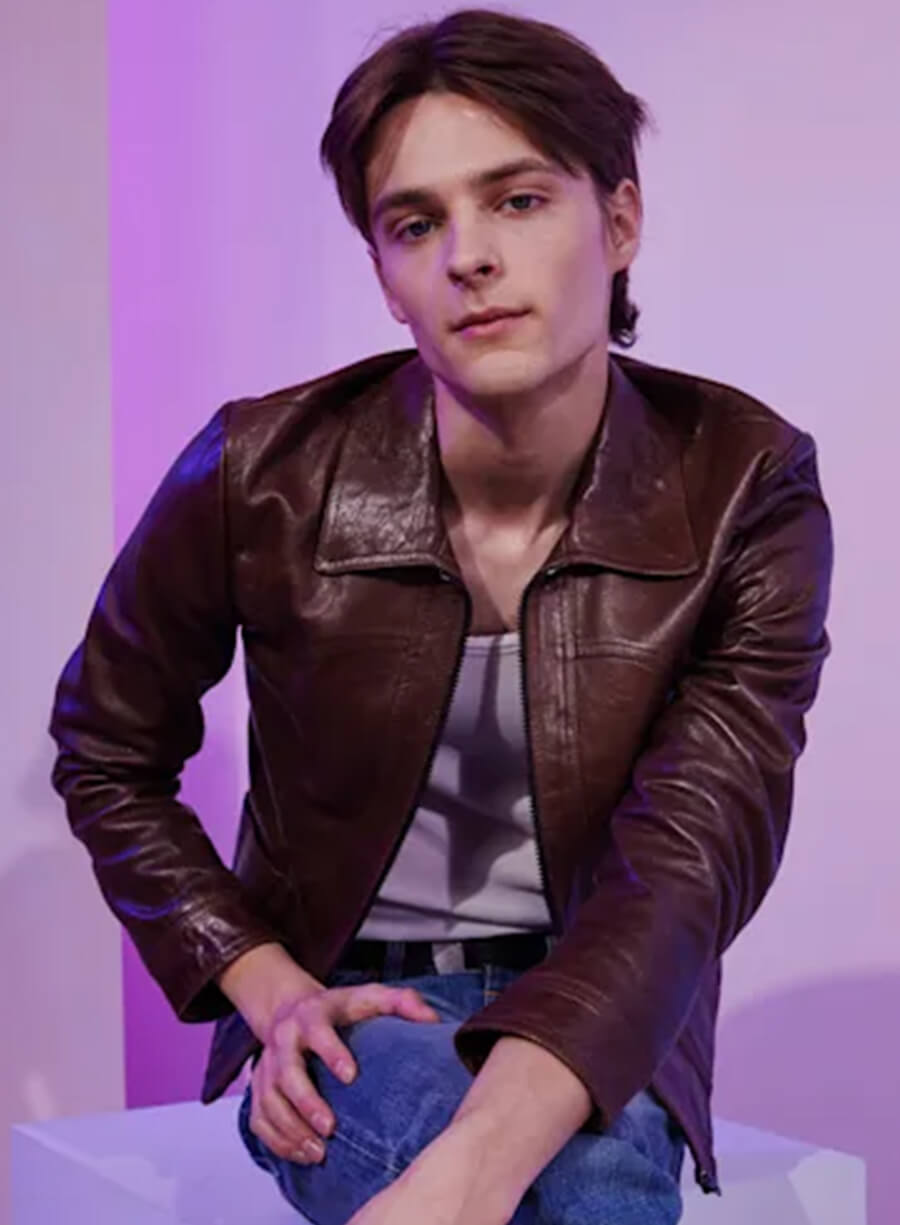 Harpoon Nathan Walter Inspired Brown Real Leather Leather Jacket - My Life with the Walter Boys Style