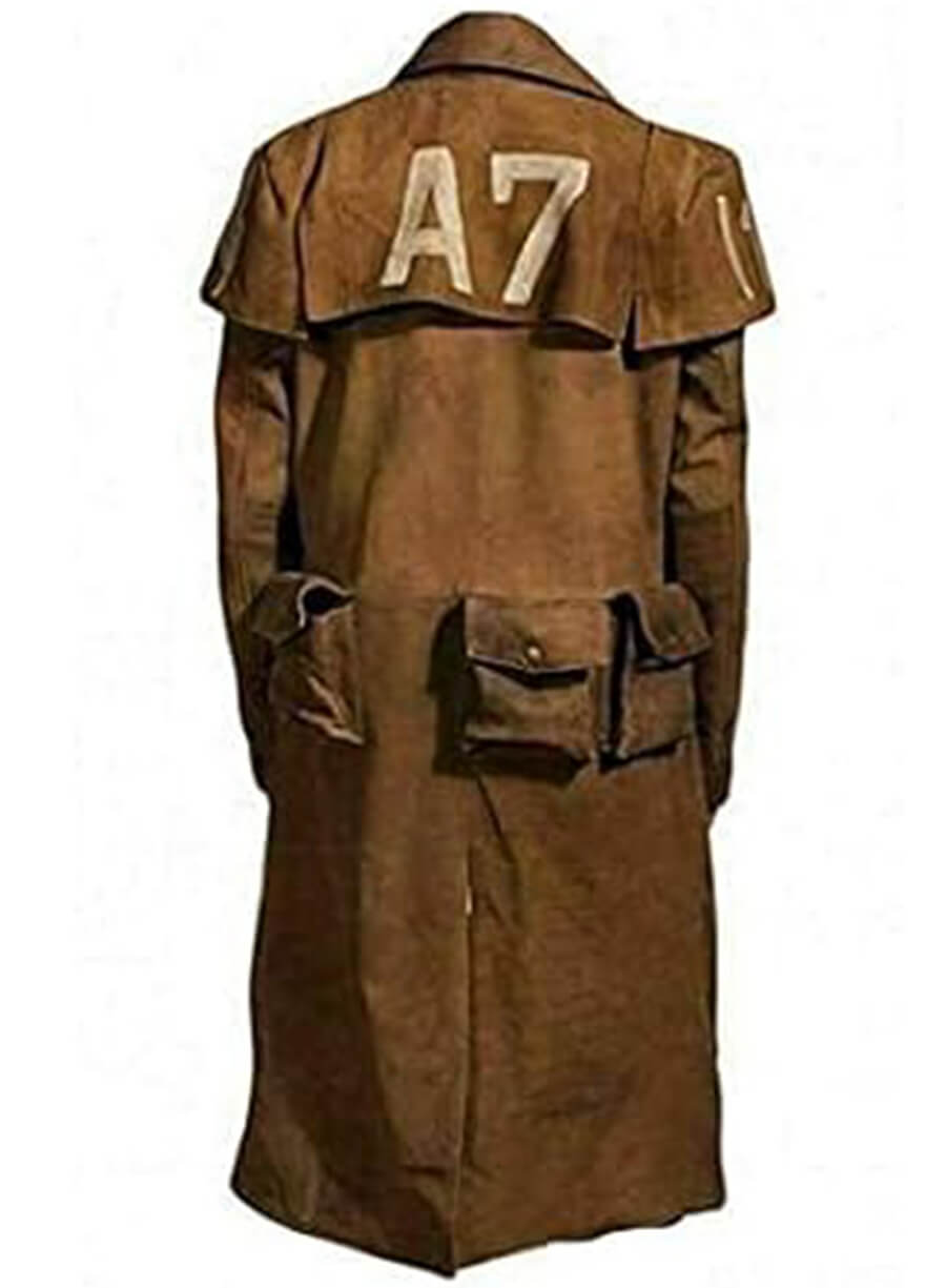 Harpoon NCR Veteran Ranger Inspired Brown Suede Leather Coat - Fallout Video Game Style