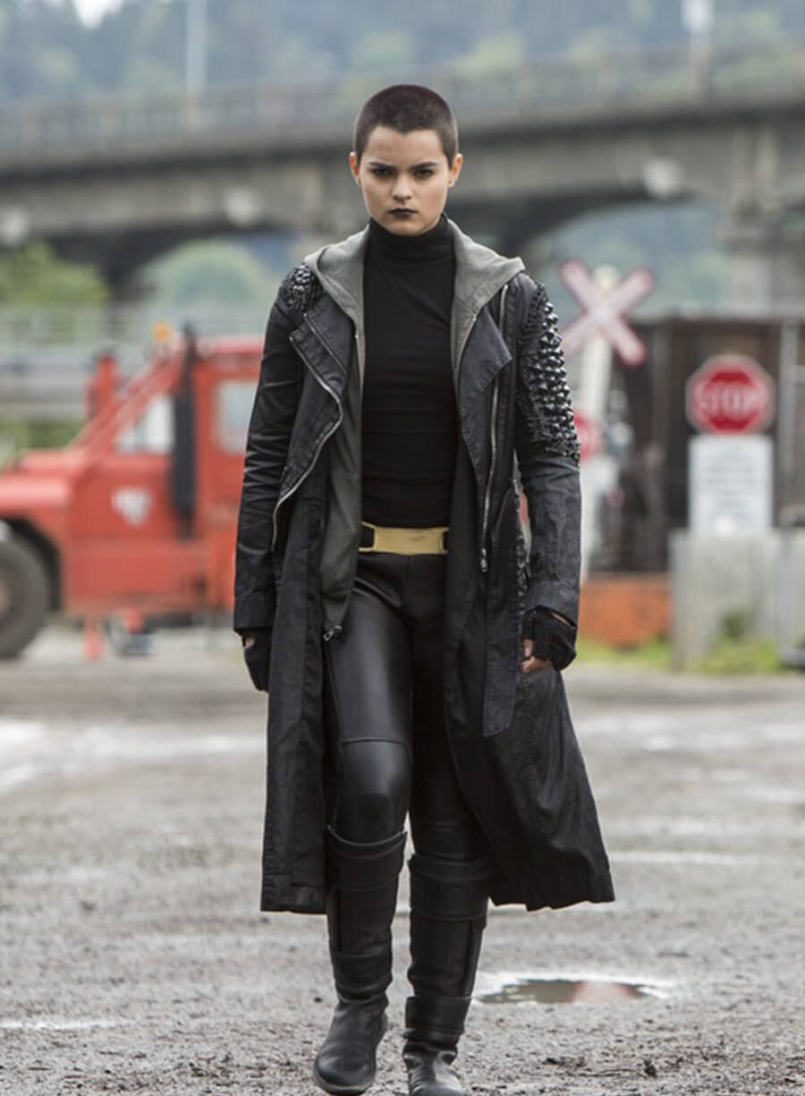 Harpoon Negasonic Teenage Inspired Black Coat - Deadpool 2016 Style