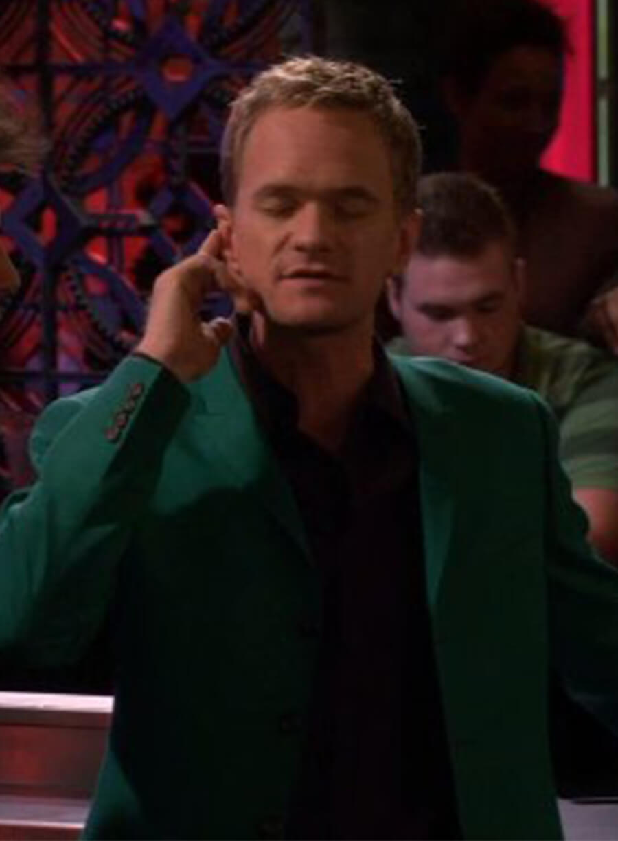 Harpoon Barney Stinson Inspired Green Leather Jacket - How I met Your Mother Style