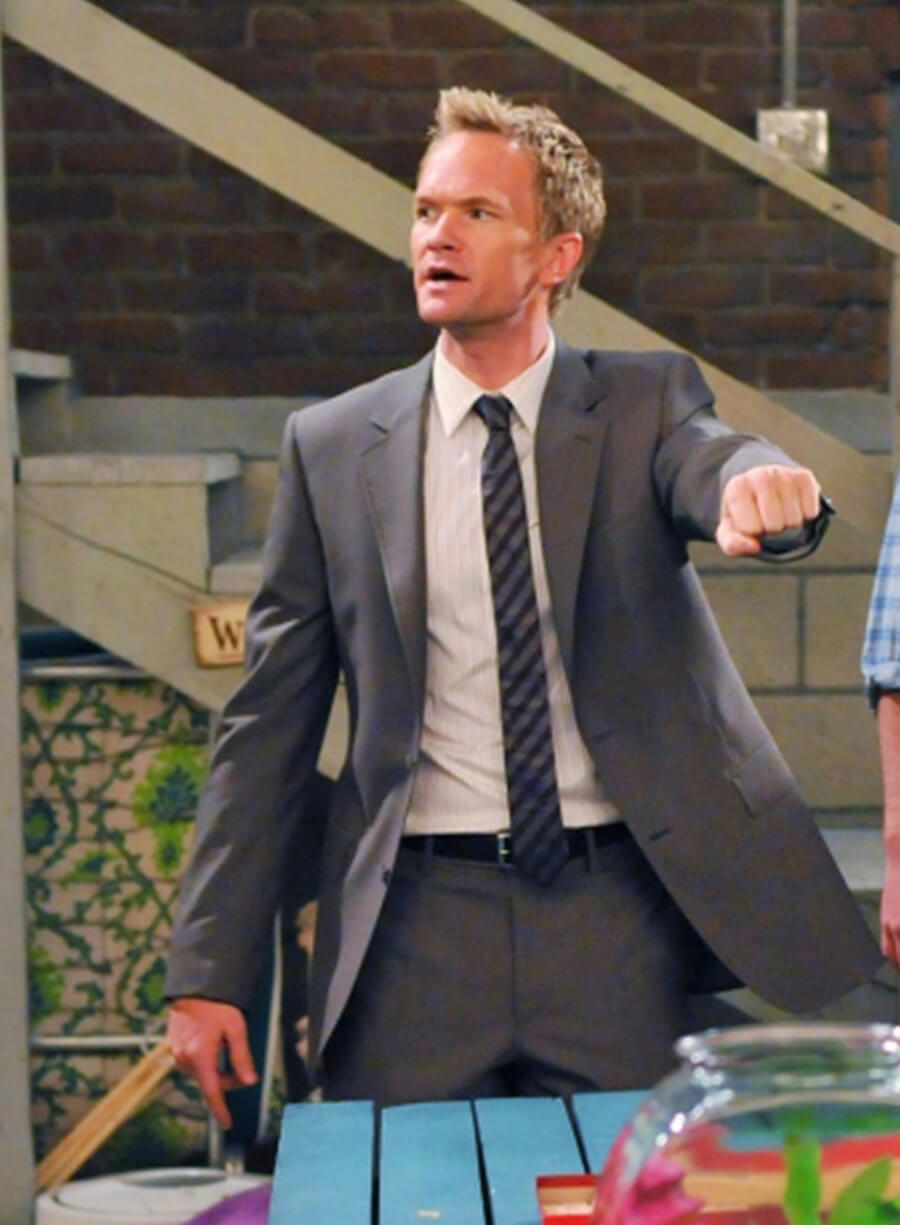 Harpoon Barney Stinson Inspired Grey Leather Jacket - How I met Your Mother S04 Style