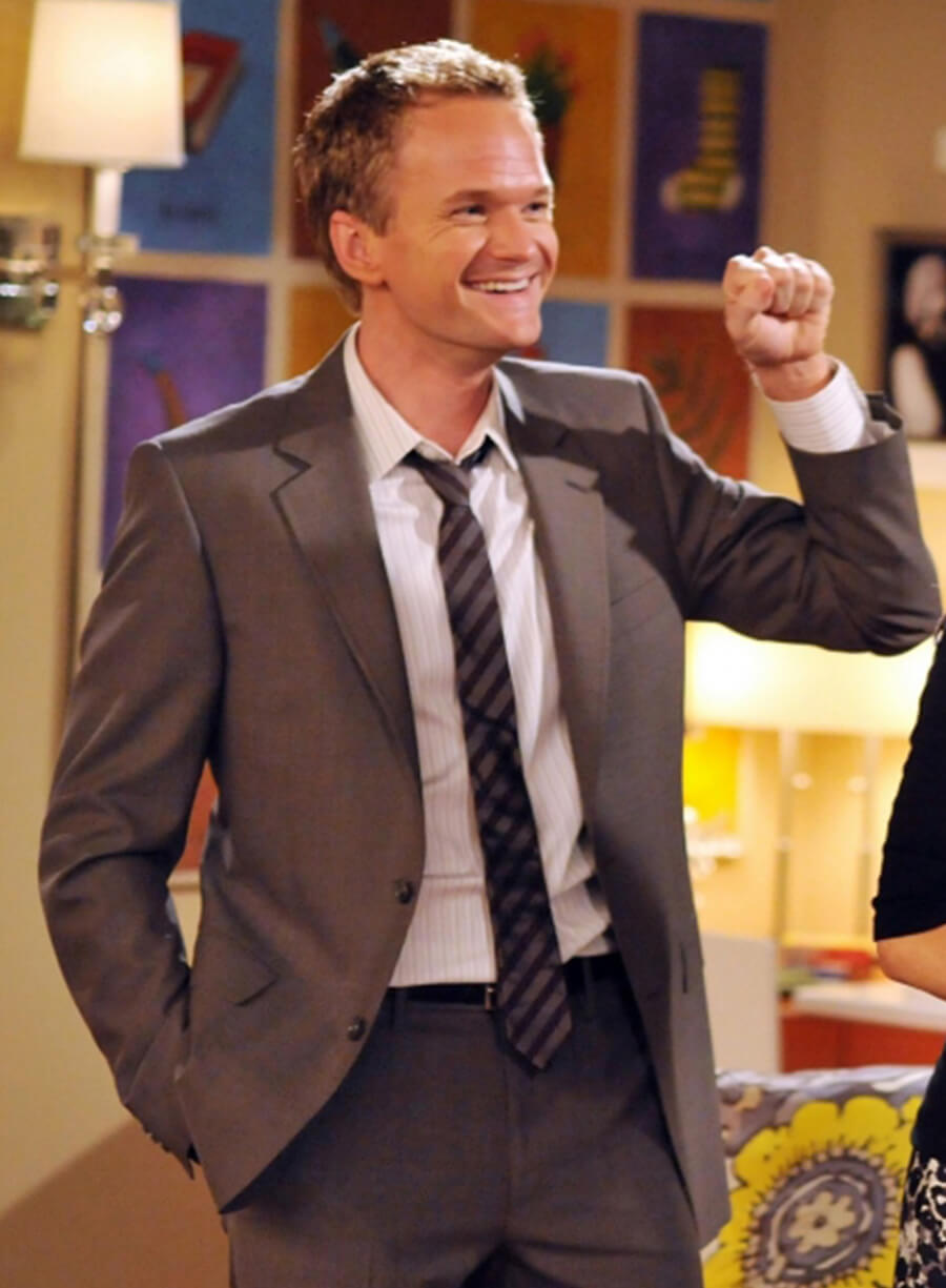 Harpoon Barney Stinson Inspired Grey Leather Jacket - How I met Your Mother S04 Style
