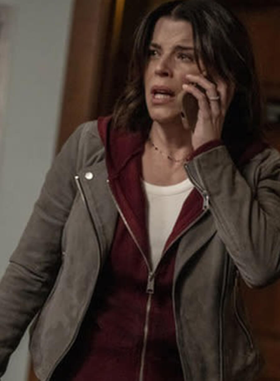 Harpoon Sidney Prescott Inspired Grey Real Leather Leather Jacket - Scream 7 Style