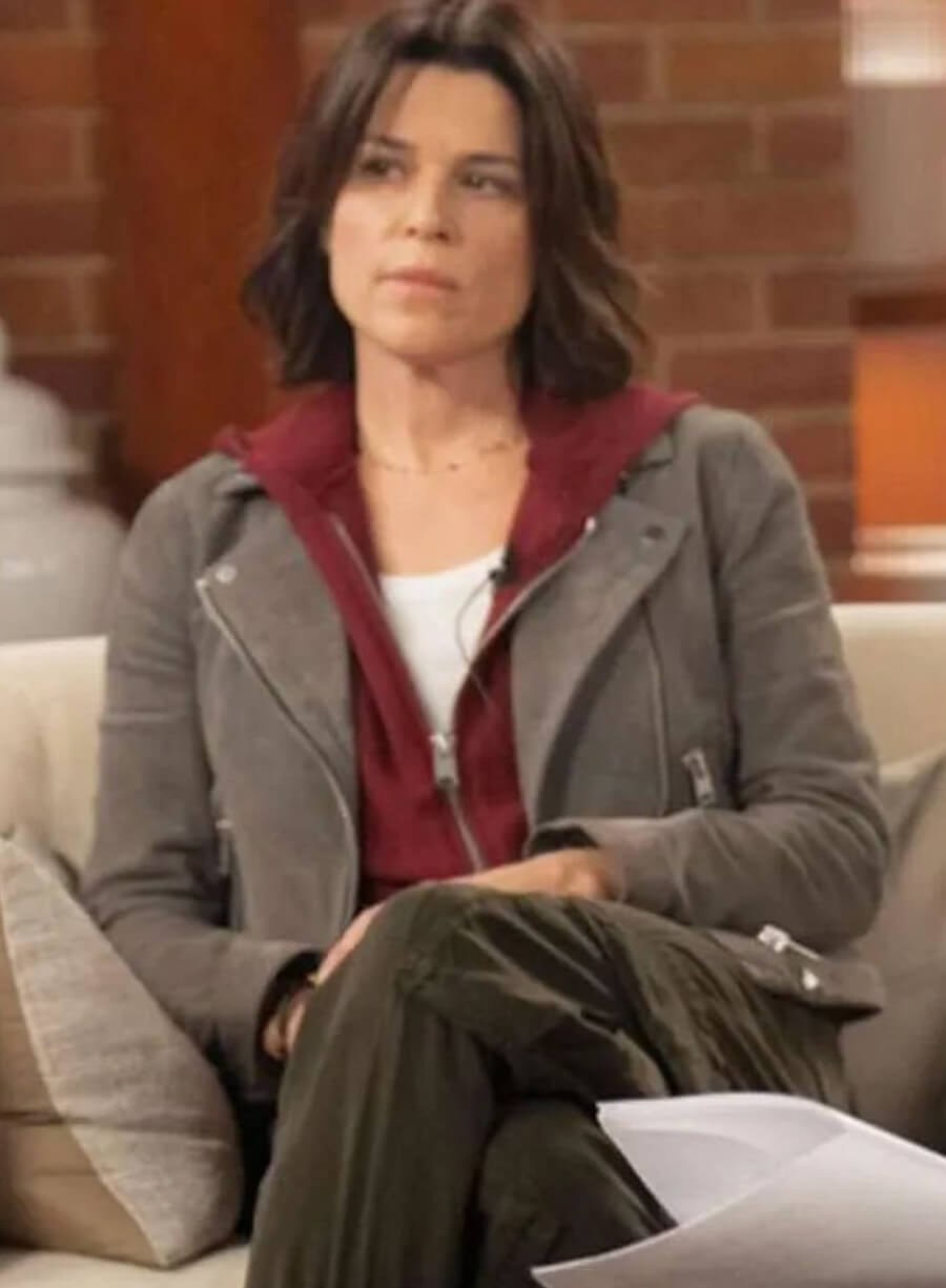 Harpoon Sidney Prescott Inspired Grey Real Leather Leather Jacket - Scream 7 Style