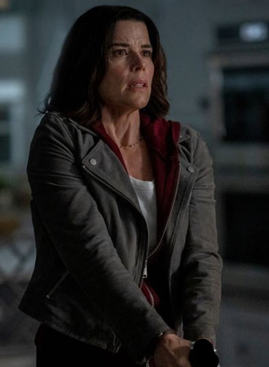 Harpoon Sidney Prescott Inspired Grey Real Leather Leather Jacket - Scream 7 Style