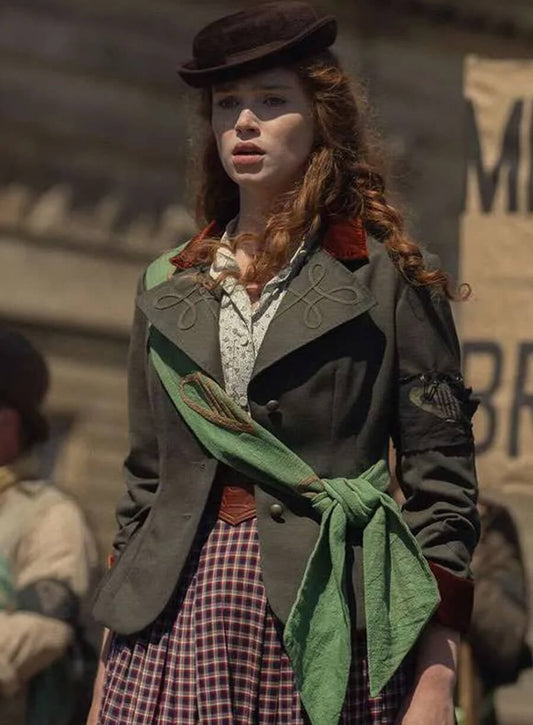 Harpoon Ellen Cochrane Inspired Green Leather Jacket - House of Guinness Style