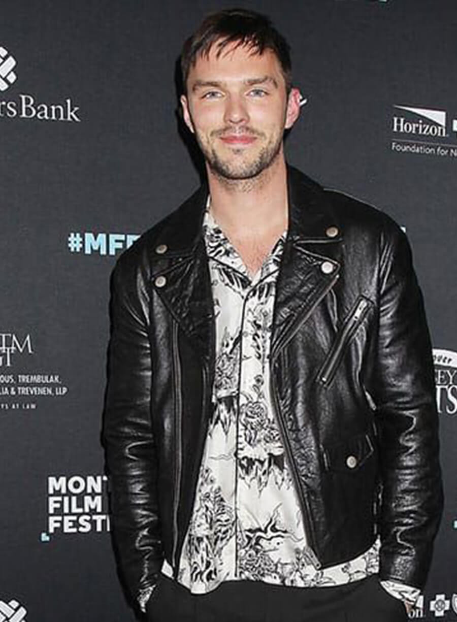 Harpoon Nicholas Hoult Inspired Black Biker Jacket