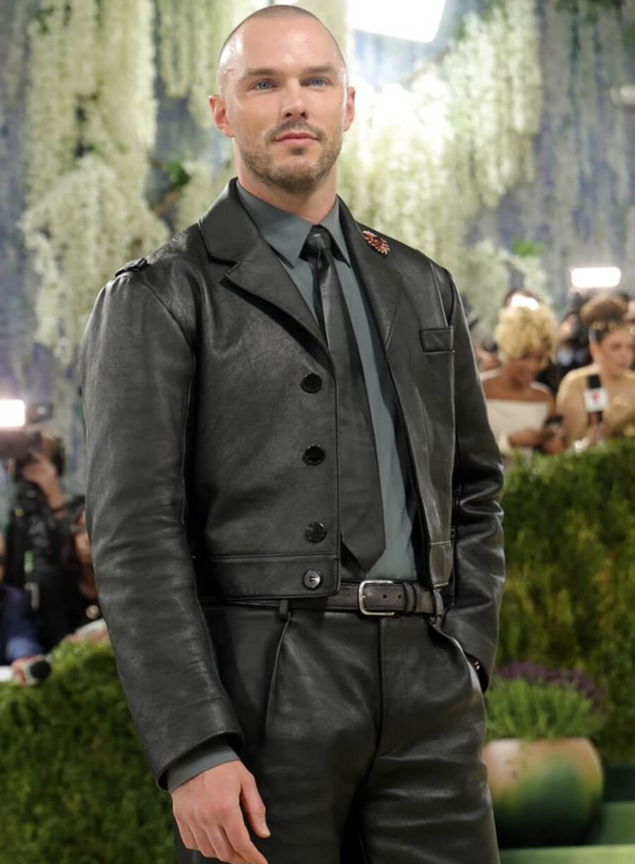 Nicholas Hoult Met Gala 2026 Leather Jacket
