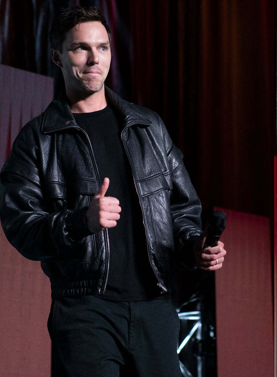Harpoon lex luthor Inspired Black Leather Jacket - Superman 2025 Style