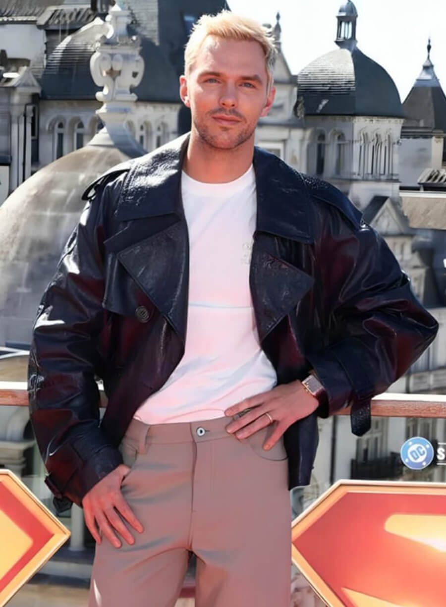 Harpoon lex luthor Inspired Black Leather Jacket - Superman 2025 Style