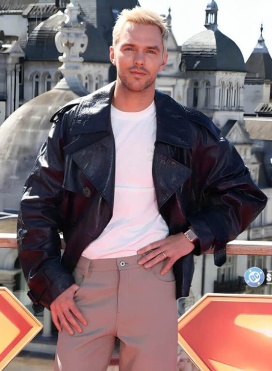 Harpoon lex luthor Inspired Black Leather Jacket - Superman 2025 Style