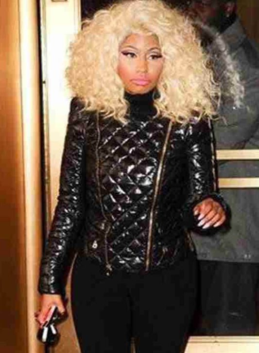 Harpoon Nicki Minaj Inspired Black Leather Jacket