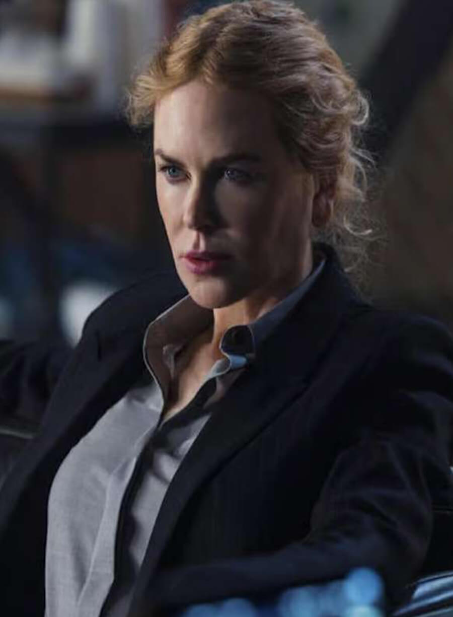 Harpoon Kaitlyn Meade Inspired Black Suiting Fabric Leather Jacket - Special Ops Lioness Style