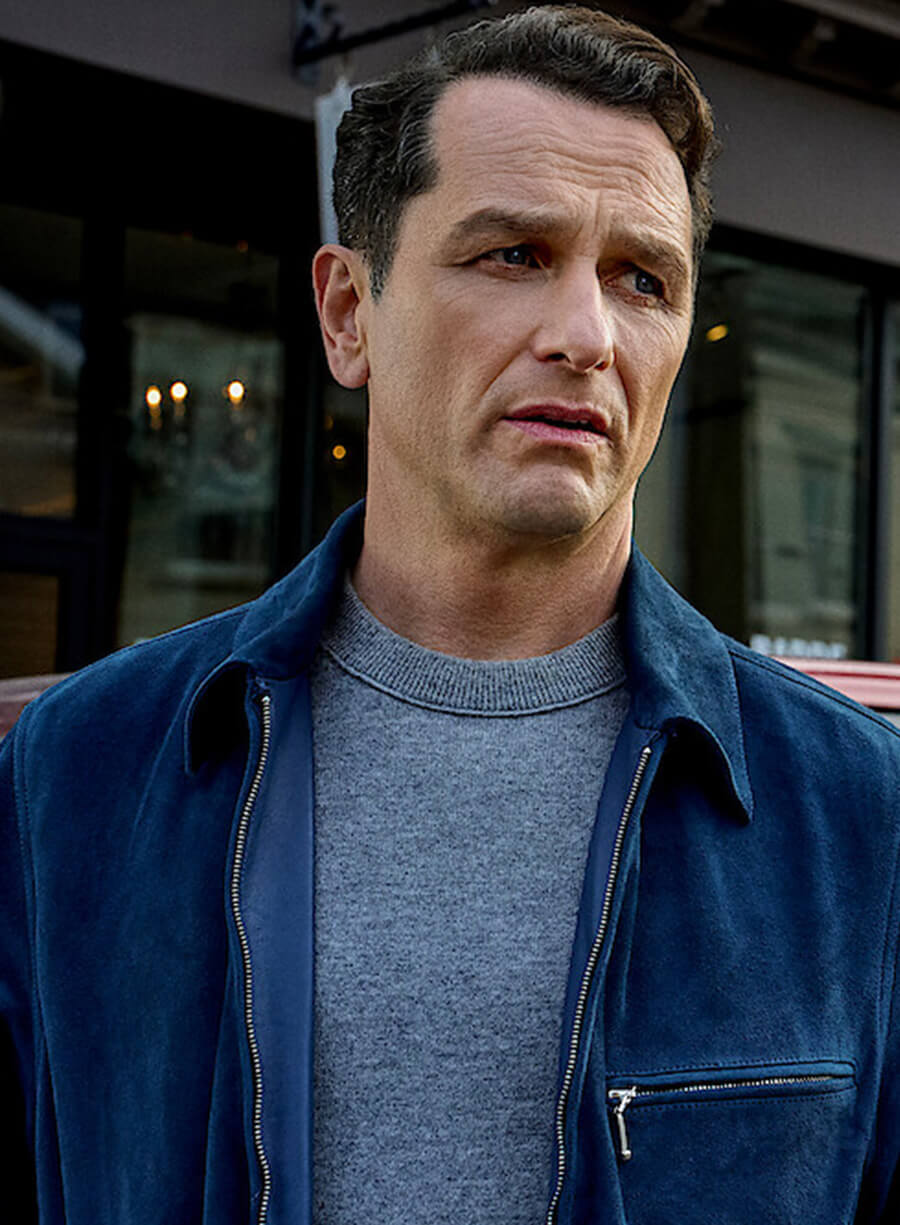 Harpoon Nile Jarvis Inspired Blue Suede Leather Leather Jacket - The Beast in Me 2025 Style