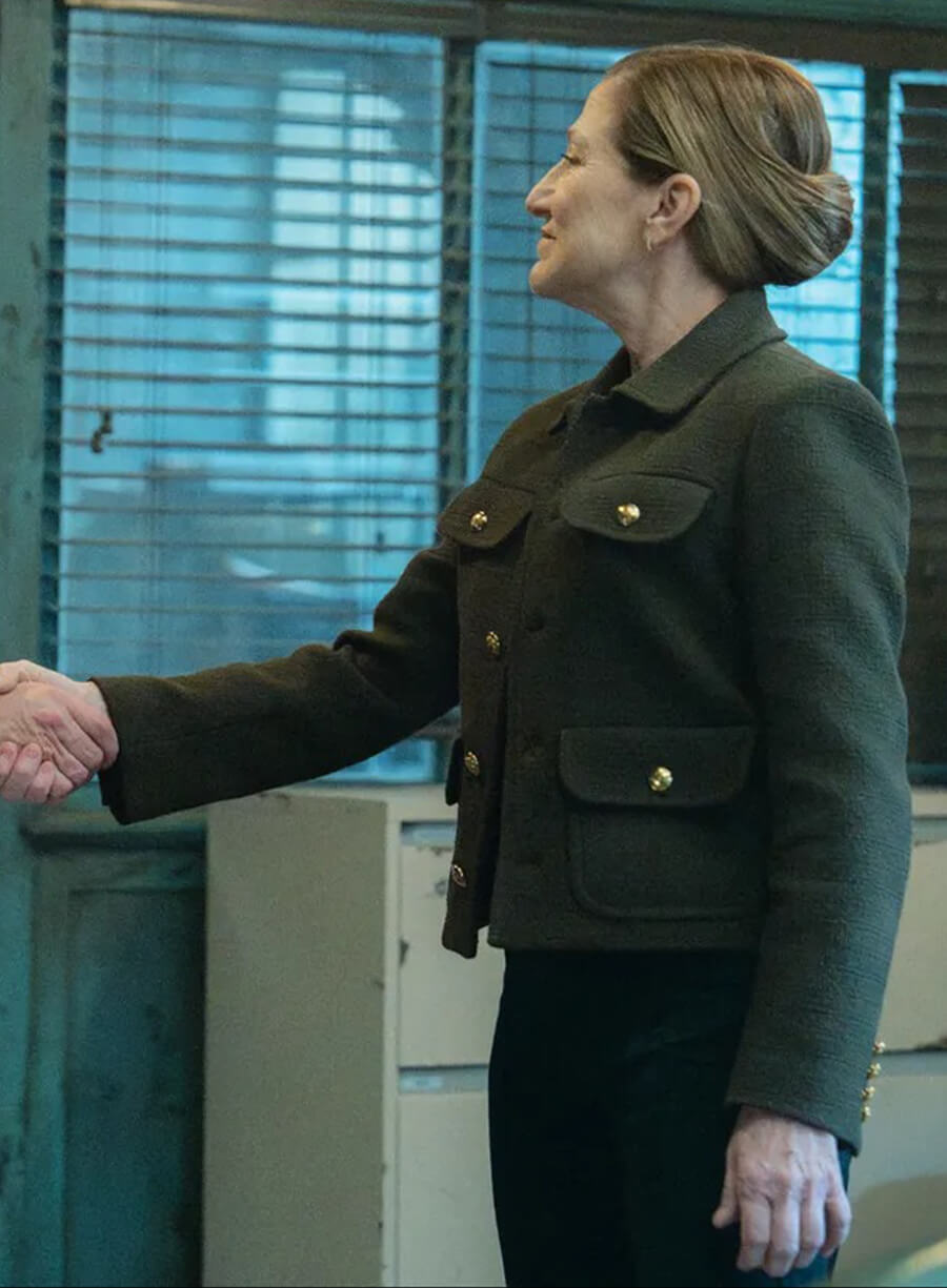 Harpoon Nina Hobbs Inspired Green Leather Jacket