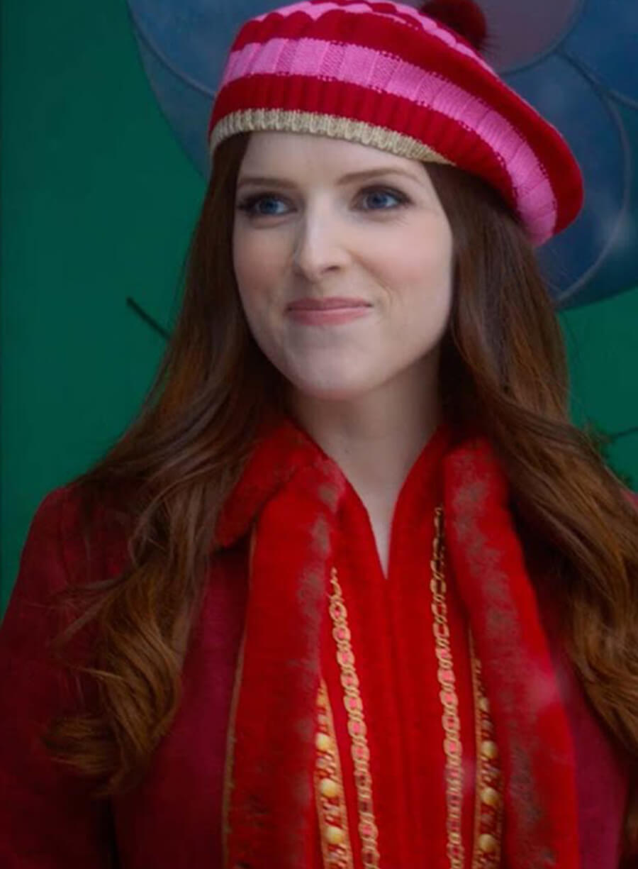 Harpoon Noelle Kringle Inspired Red Wool Fabric Wool Jacket - Noelle 2019 Style
