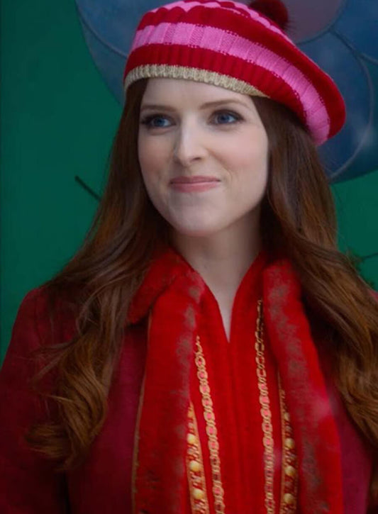 Harpoon Noelle Kringle Inspired Red Wool Fabric Wool Jacket - Noelle 2019 Style