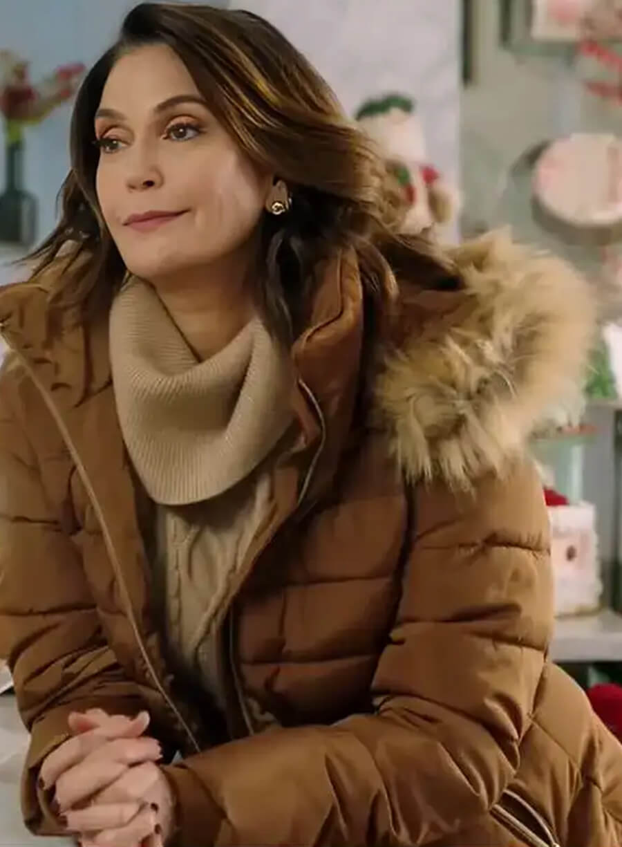 Harpoon Nora Winters Inspired Brown Hooded Jacket - How to Fall in Love by Christmas Style