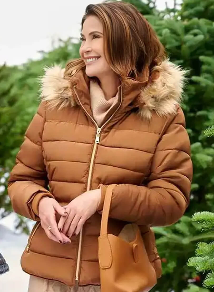 Harpoon Nora Winters Inspired Brown Hooded Jacket - How to Fall in Love by Christmas Style