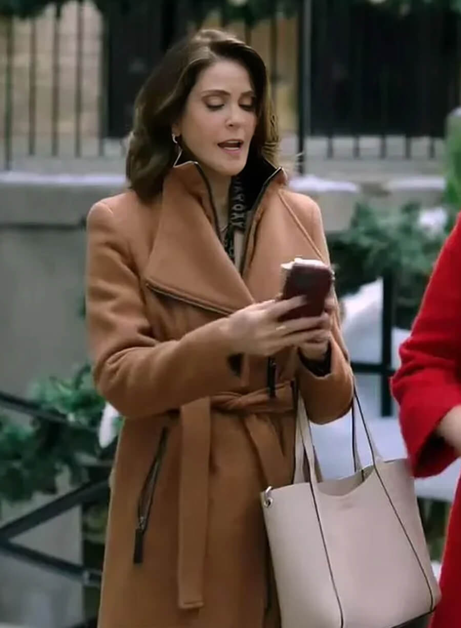 Harpoon Nora Winters Inspired Brown Coat - How to Fall in Love by Christmas Style