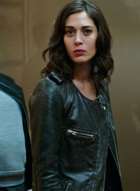 Harpoon Lizzy Caplan Inspired Black Real Leather Leather Jacket - Now You See Me 2 Style