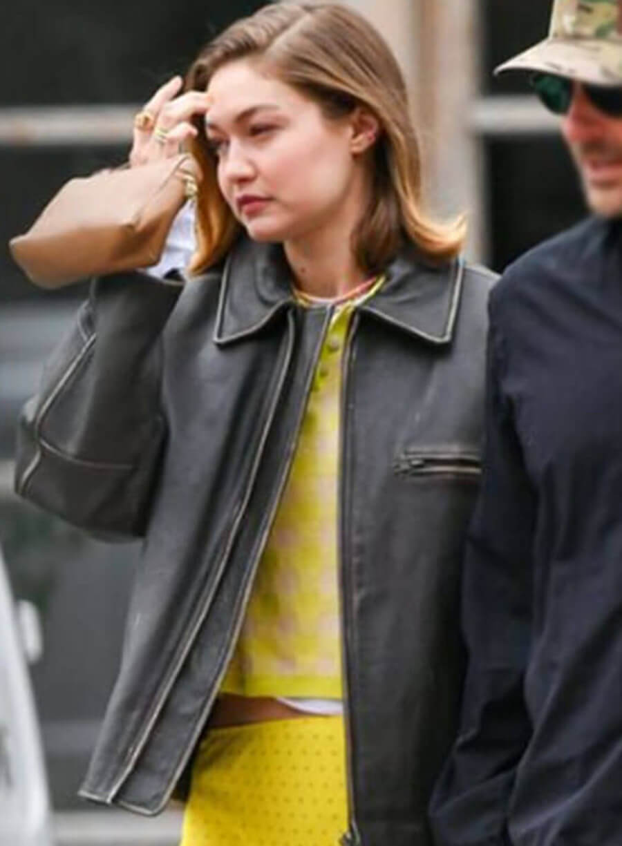 Harpoon NYC Gigi Hadid Inspired Brown Leather Jacket