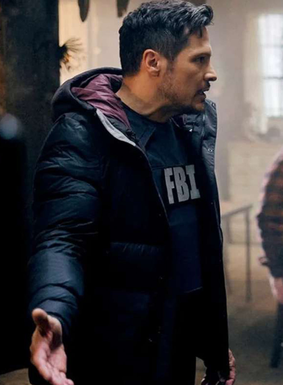 Harpoon Oilver Odell Inspired Black Parachute Fabric Hooded Jacket - The Hunting Party Tv Series Style