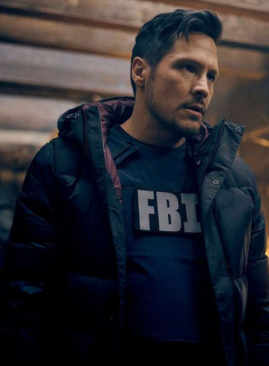 Harpoon Oilver Odell Inspired Black Parachute Fabric Hooded Jacket - The Hunting Party Tv Series Style
